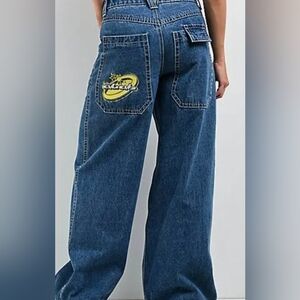 TRTR  Alab Vintage High-Waist Wide Leg Jeans - Classic Blue Size 00